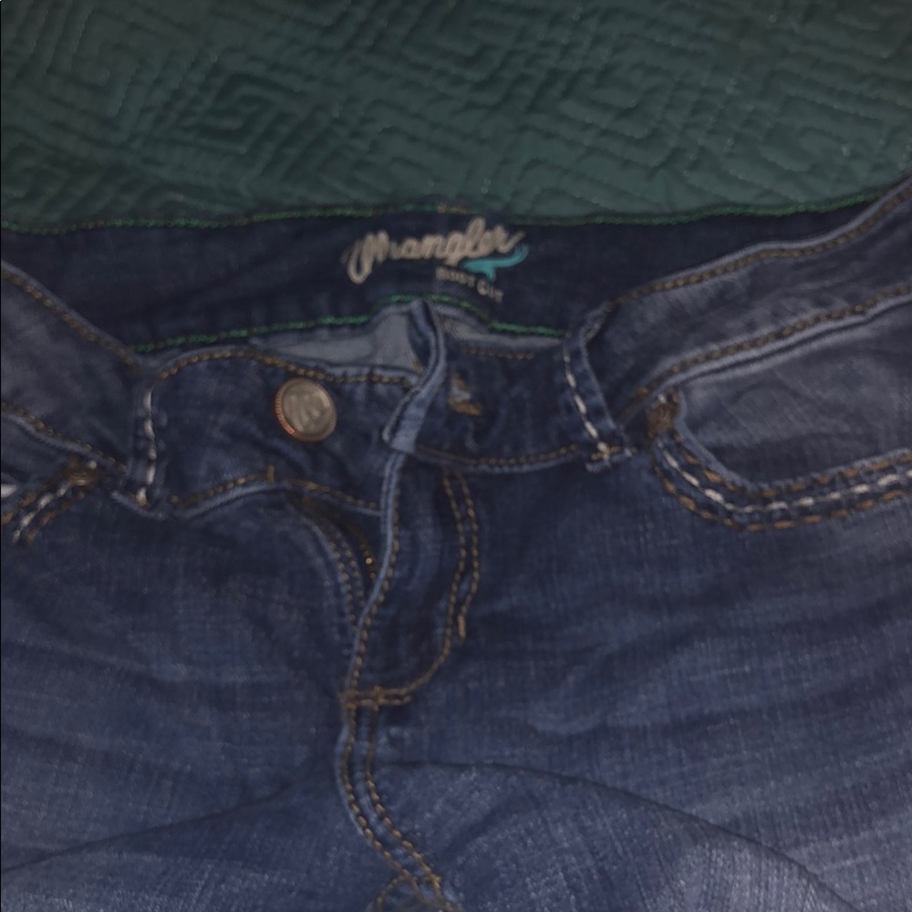 Wrangler Blue Boot Cut Jeans with Classic Indigo Wash